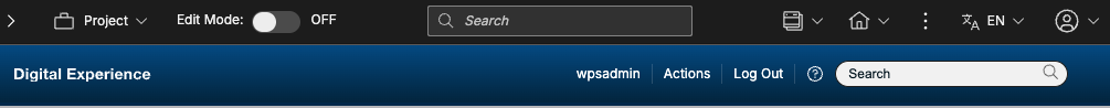 Screen capture showing two search bars, one in the action bar and one below the action bar section.