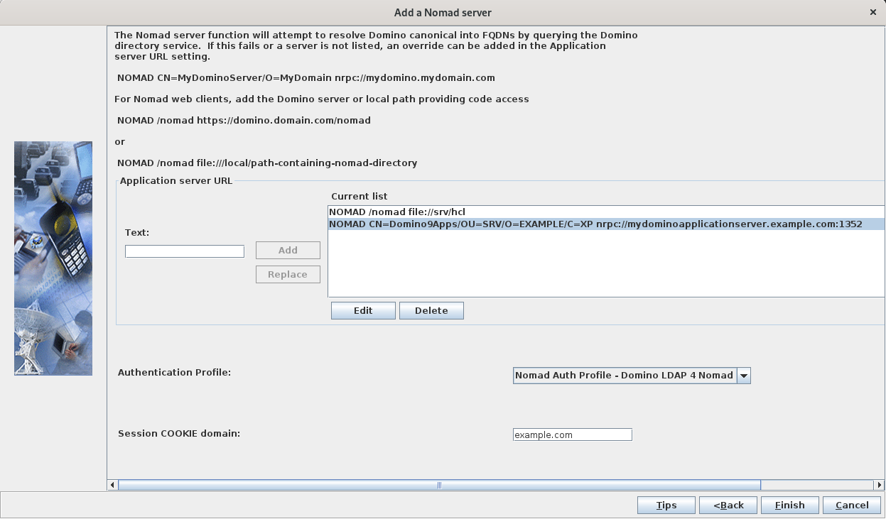 adding a nomad server details