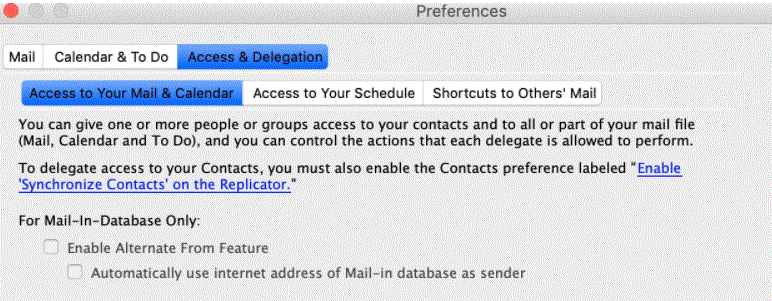 启用对话框中的备用发件人复选框