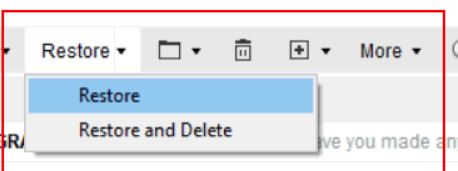 아카이브된 메일 복원