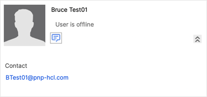 Screenshot of buusiness card