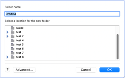 This image is the new Create folder dialog box