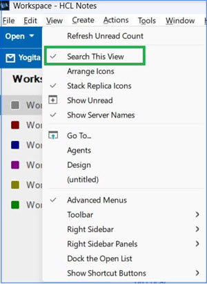This image indicates that the search bar under the View tab is enabled by default.
