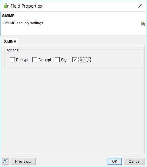 Image of the S/MIME security settings dialog.