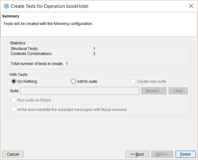 Image of the Summary dialog.