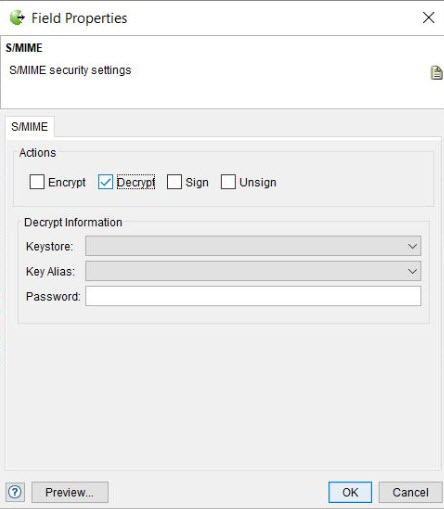 Image of the S/MIME security settings dialog.