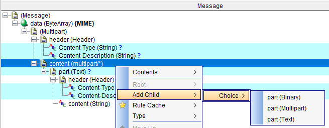 Image showing adding multipart option