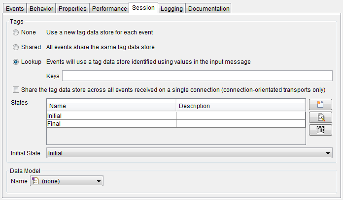 The image shows a table of operations with associated delay types and configuration information.