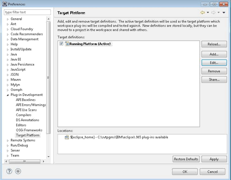 Selecting a target platform