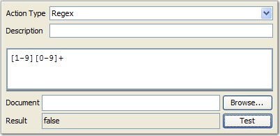 Regex action type