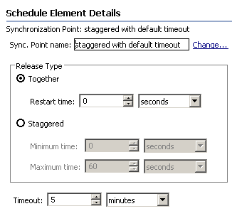 synchronization point with release type and timeout attributes