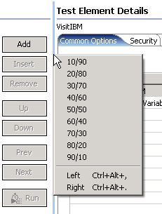 context menu showing size ratios