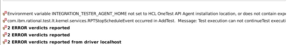 Error message when the environment variable is not set