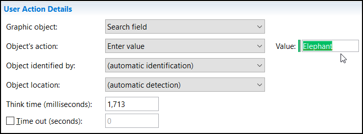 Image of the User Actions Details panel