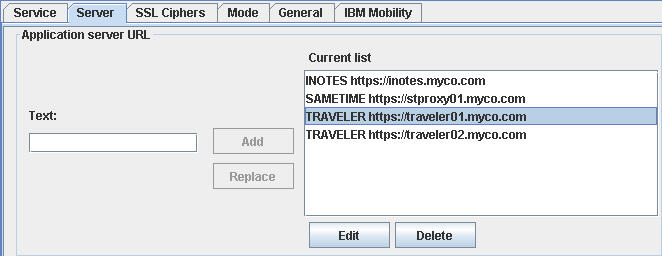 Configuring multiple application servers