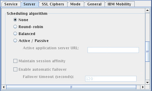 Scheduling algorithm options