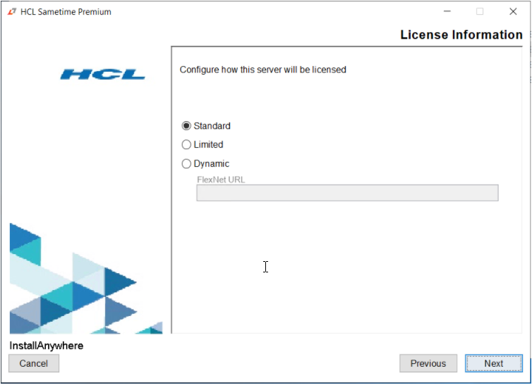 License agreement window