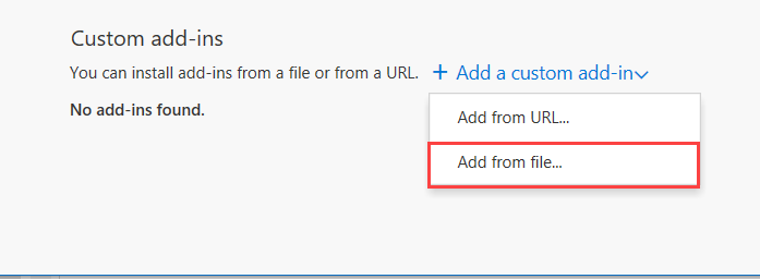 Graphic showing Add from file link