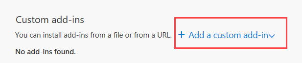 Graphi showing Custom add-ins window