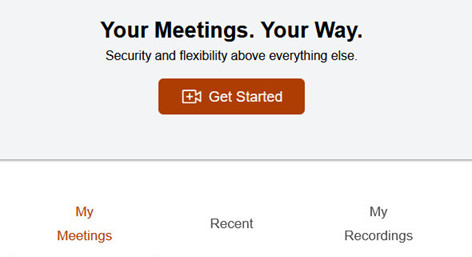 Meeting landing page