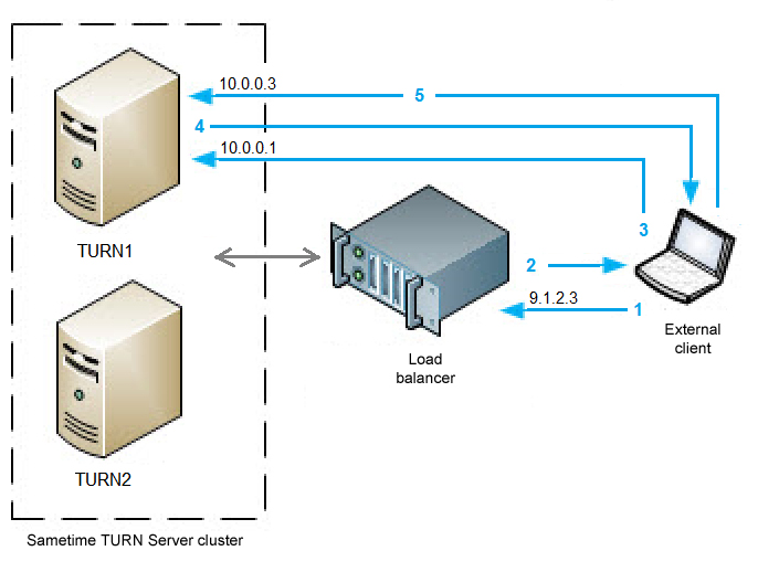 External client that connects directly to a TURN Server