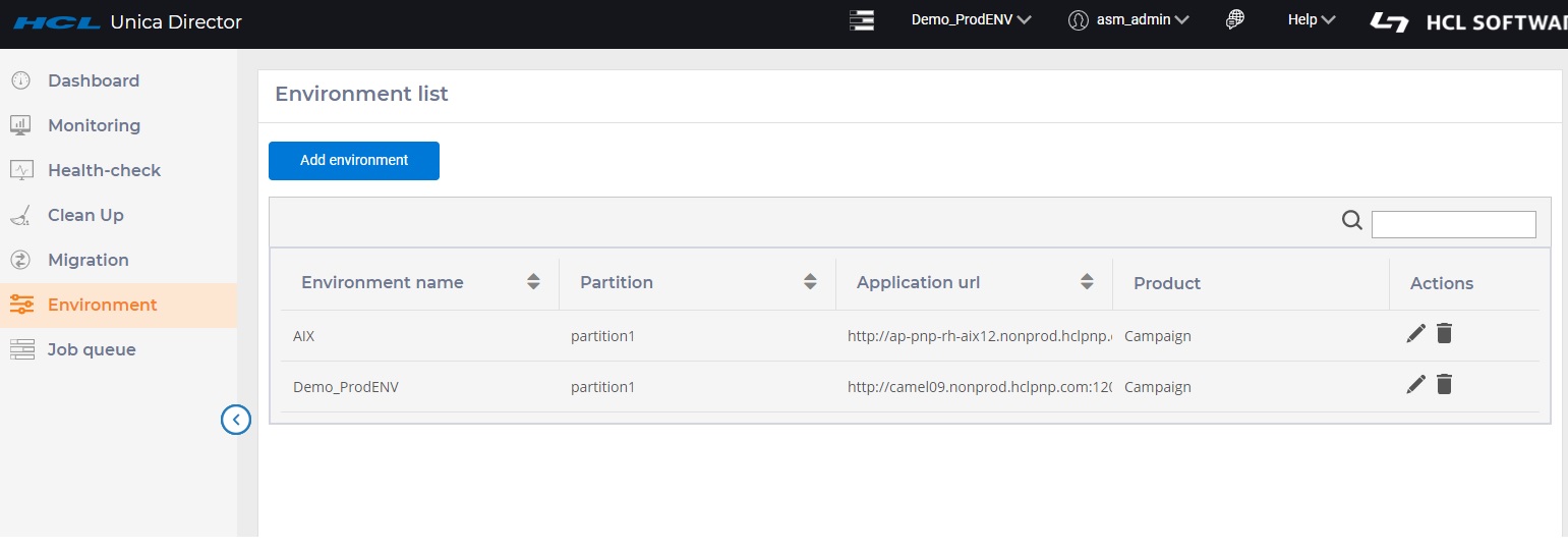Selecting Environments