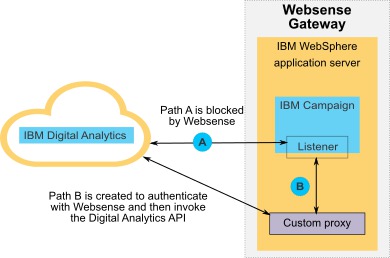 Custom Proxy Base Digital Analytics integration with Websense using a custom proxy