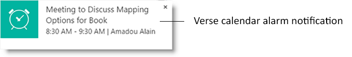 pop-up alarm notification