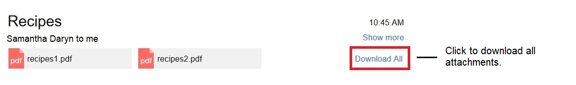 Click the Download All option to download all attachments.
