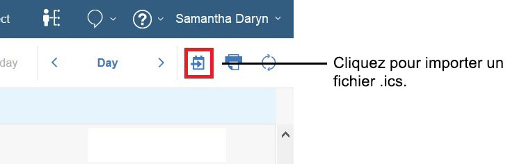Icône d'importation d'agenda