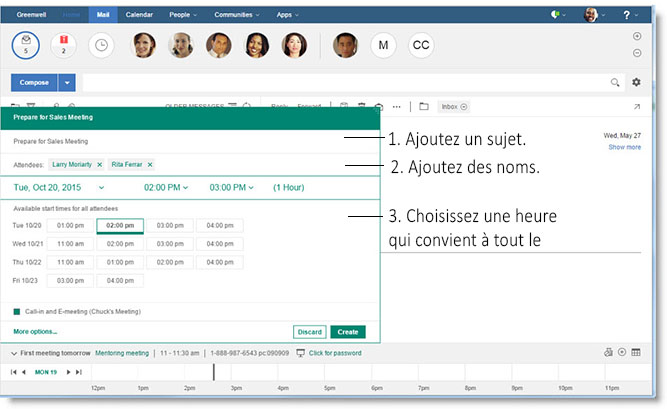 Création rapide d'un agenda
