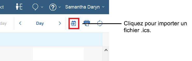 Icône d'importation d'agenda