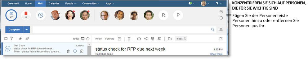 Fügen Sie Personen hinzu oder entfernen Sie Personen.