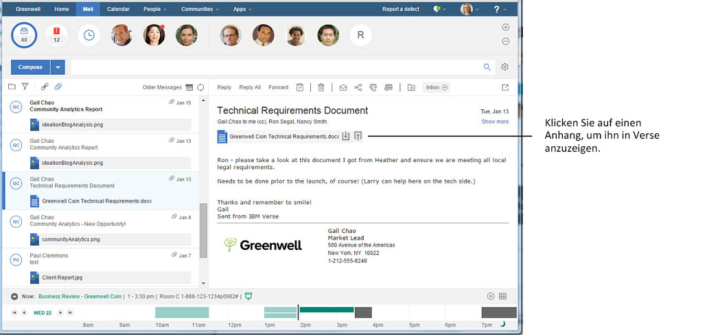 Einen Office-Dateianhang anzeigen