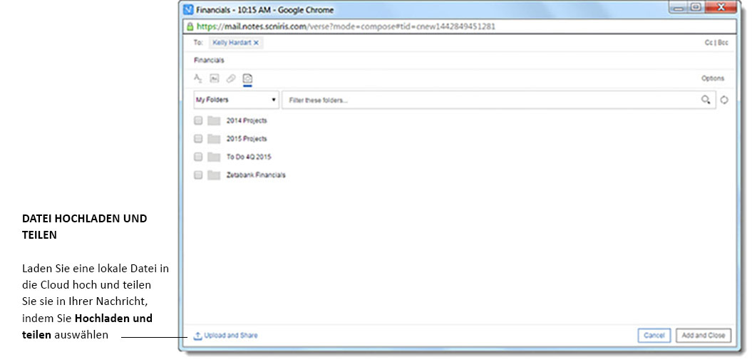 Datei hochladen und teilen
