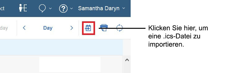 Symbol "Kalender importieren"