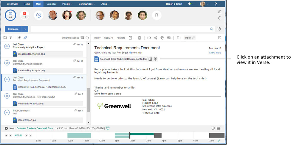 visualizando un archivo adjunto de Office