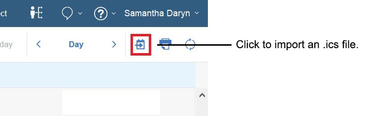 Symbol "Kalender importieren"