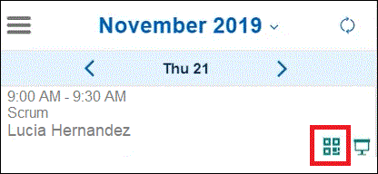 Symbol zum Öffnen eines QR-Codes für eine Onlinebesprechung