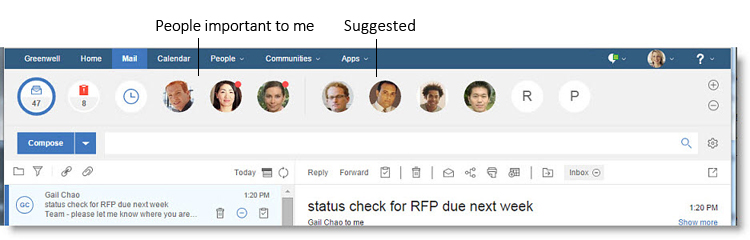 Faites glisser un contact d'un côté à l'autre de la barre