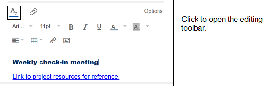 会议表单中的编辑选项