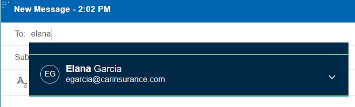 Se ha encontrado el contacto Elana Garcia