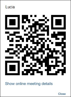 QR code for an online meeting