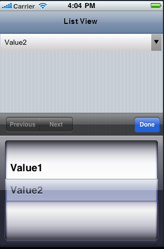 Figure illustrating List View
