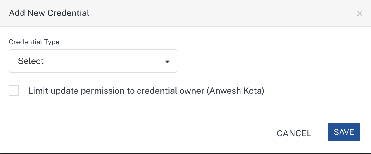 Add Credentials
