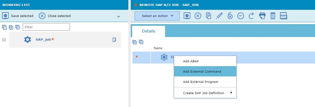 Add step to SAP job