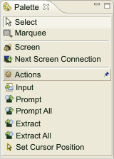 Visual Macro Editor Palette view