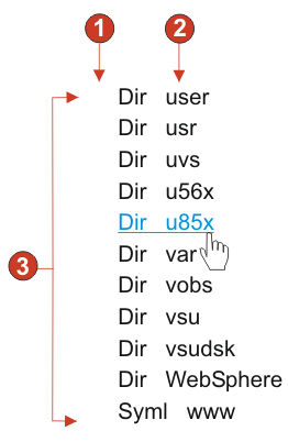 Example of link (item selection) widget