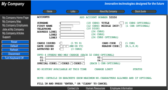 デフォルトの Web 変換