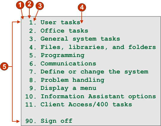Example of selection list component